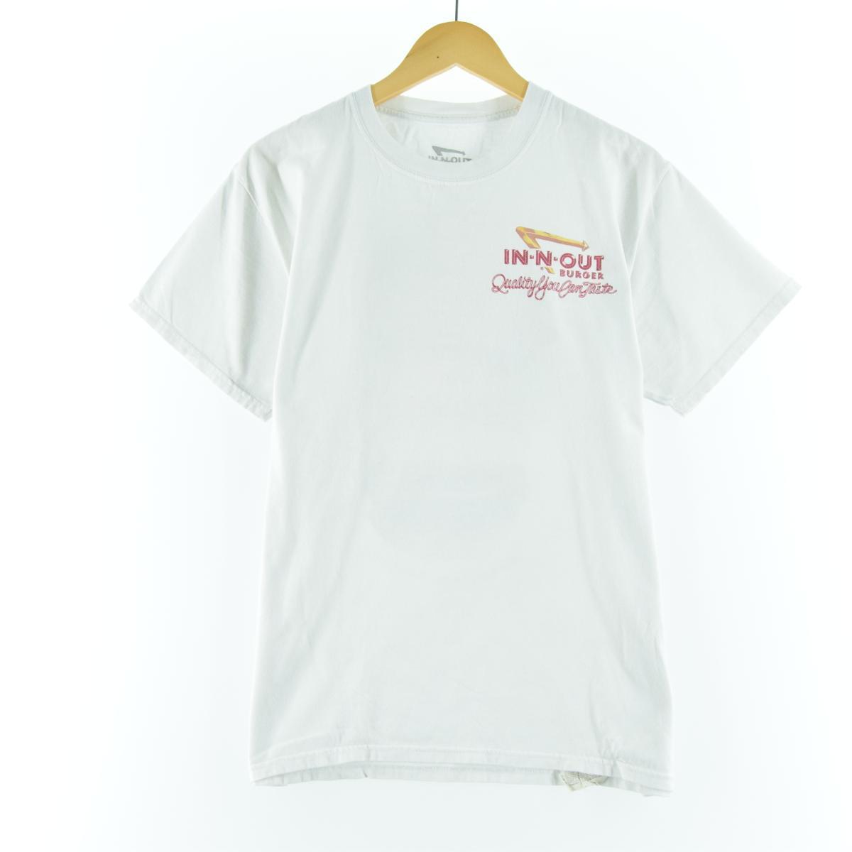 インアンドアウトバーガー IN-N-OUT BURGER QUALITY YOU CAN TASTE アドバタイジングTシャツ メンズM /eaa064276 【中古】 【200727】