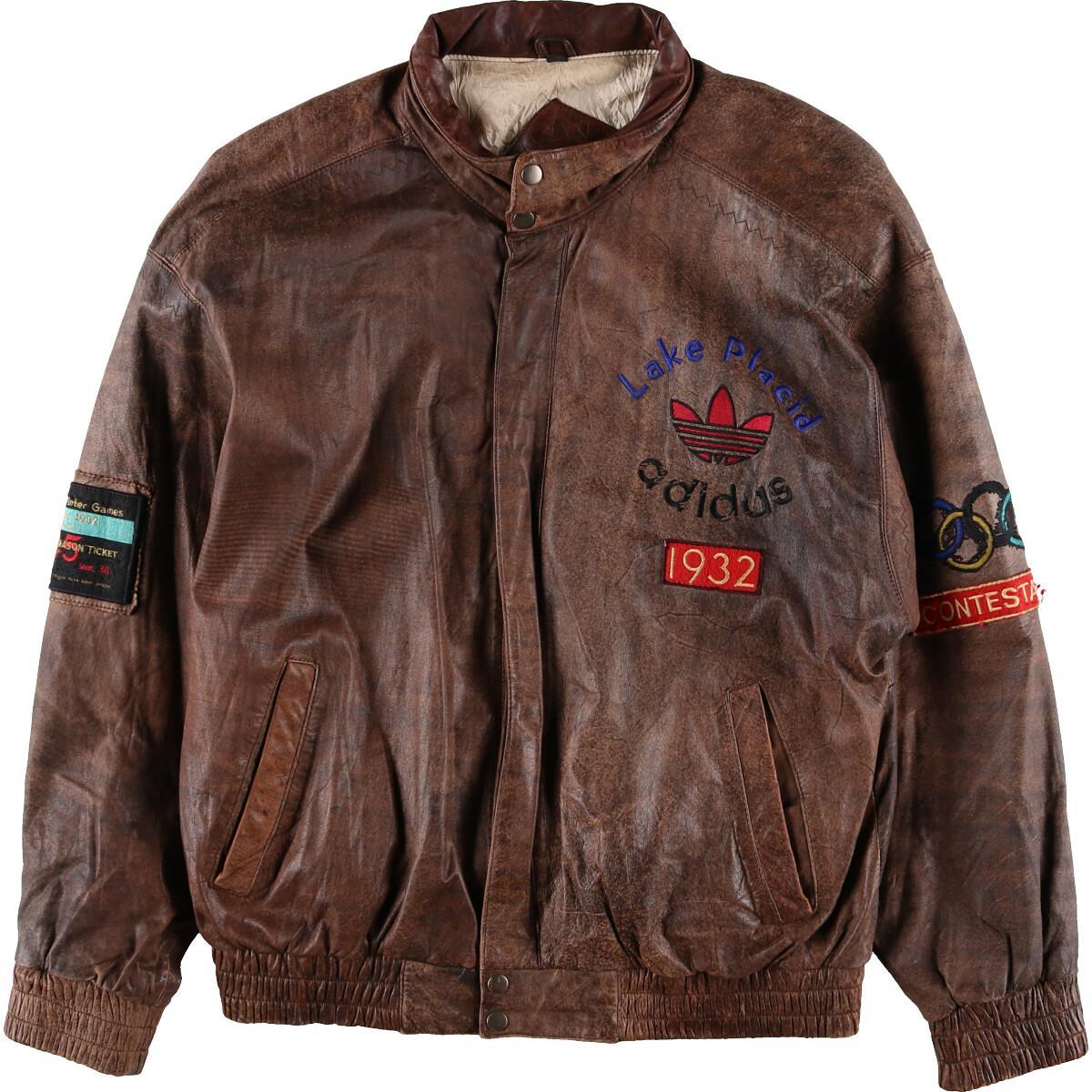 80年代 アディダス Adidas レークプラシッド冬季オリンピックモデル レザーブルゾン メンズxl ヴィンテージ Eaa 0727 その他レザージャケット 古着屋jam ジャム 80年代 アディダス Adidas レークプラシッド冬季オリンピックモデル レザーブルゾン メンズxl ヴィンテージ Eaa 0727 その他レザージャケット 古着屋jam ジャム