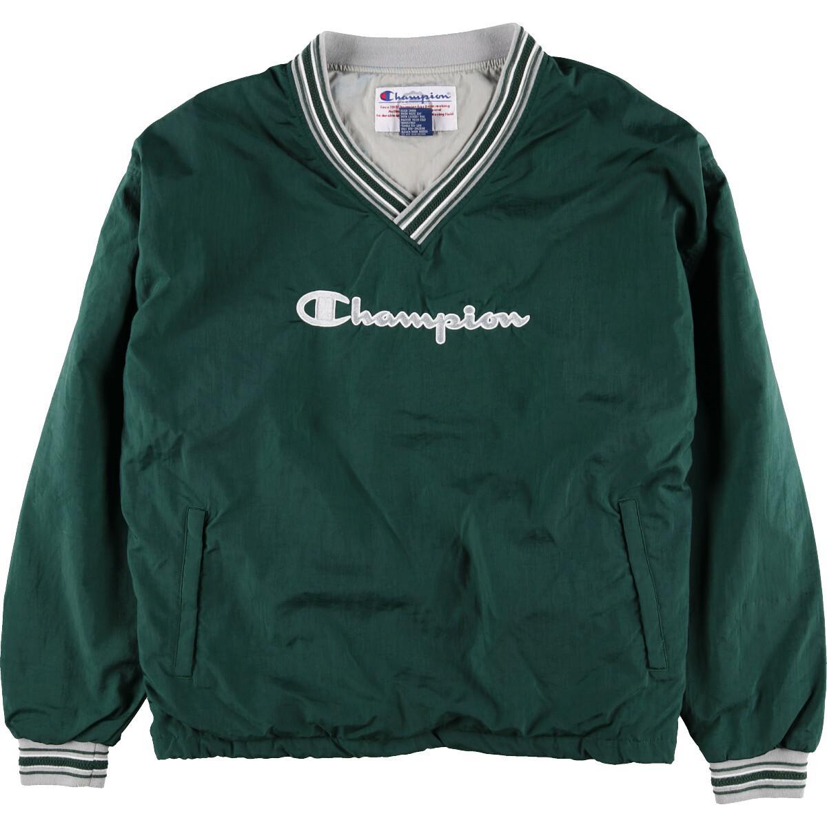 チャンピオン Champion Vネック ナイロンプルオーバー メンズxxl Eaa 0730 ナイロンジャケット ウインドブレーカー 古着屋jam ジャム