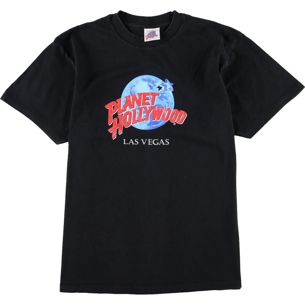 90年代 プラネットハリウッド PLANET HOLLYWOOD LAS VEGAS アドバタイジングTシャツ USA製 メンズXL ヴィンテージ /eaa064947 【中古】 【200731】
