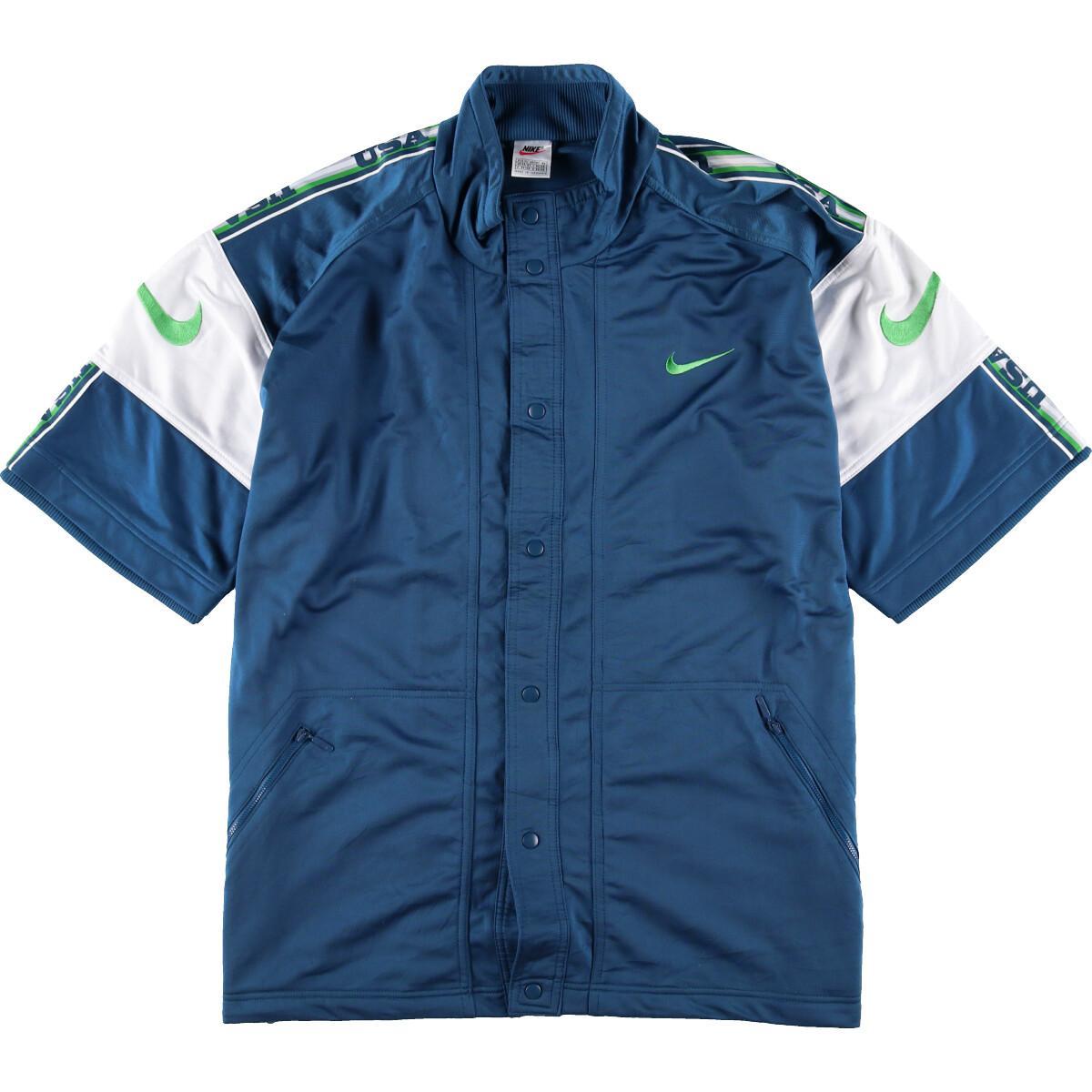 90年代 ナイキ Nike 袖ロゴ Usaロゴテープ 半袖 ジャージ トラックジャケット メンズxl ヴィンテージ Eaa0648 中古 0731 2b10f Ss2106 ジャージ トラックジャケット 古着屋jam ジャム