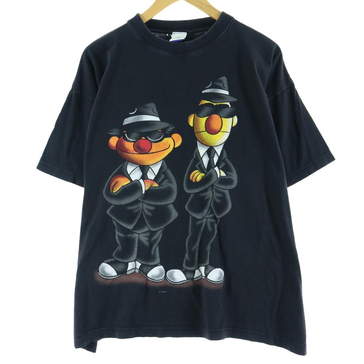 Sesame Street Sesame Street セサミストリート Bert Ernie バート アーニー Blues Brothers ブルースブラザーズ キャラクタープリントtシャツ レディースxl Eaa 0802 キャラクターtシャツ 古着屋jam ジャム