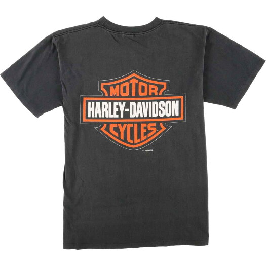 90年代 ハーレーダビッドソン Harley-Davidson 両面プリント モーターサイクル バイクTシャツ USA製 メンズL