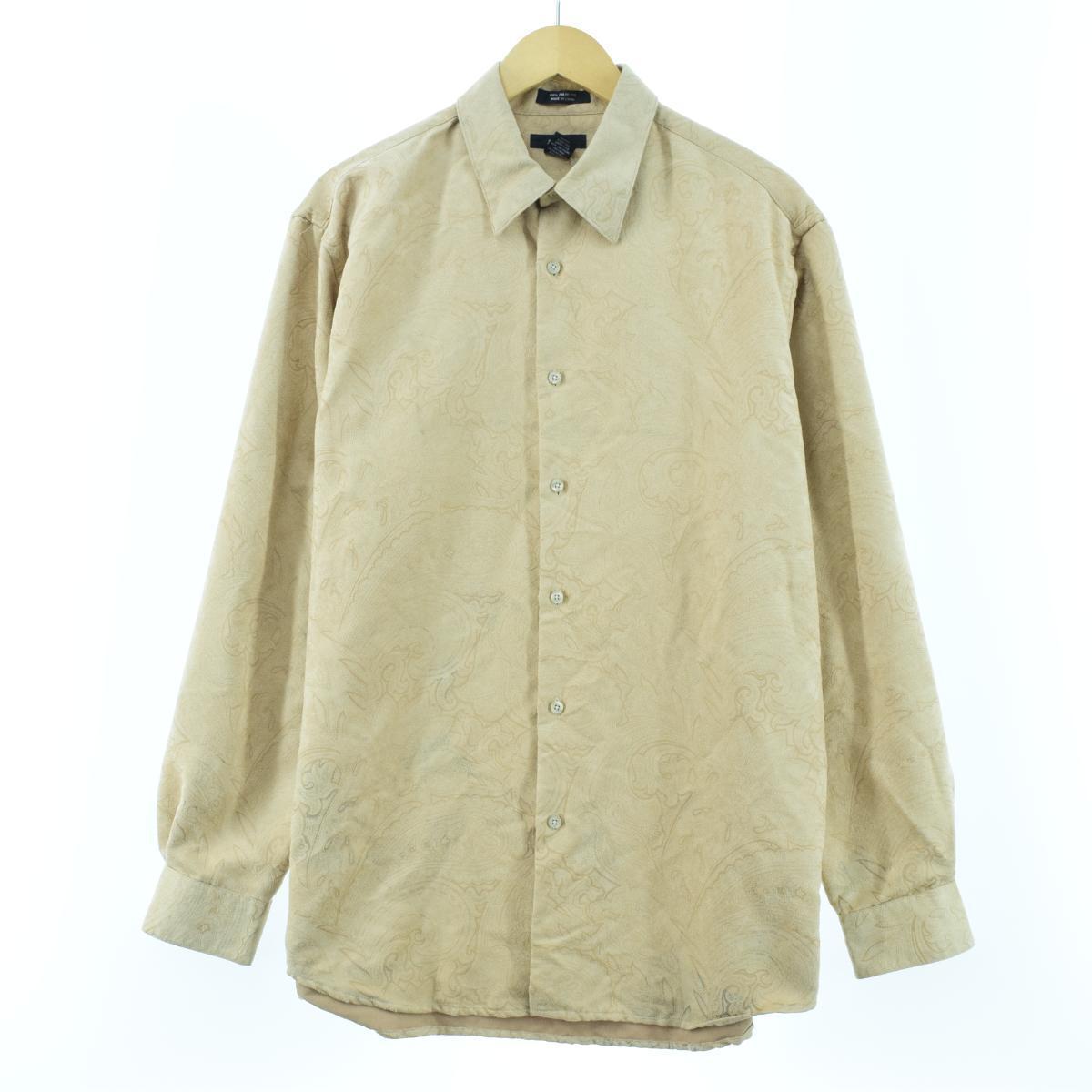 Alfani 総柄 長袖 フェイクスエードシャツ メンズl Eaa 0803 その他長袖シャツ 古着屋jam ジャム