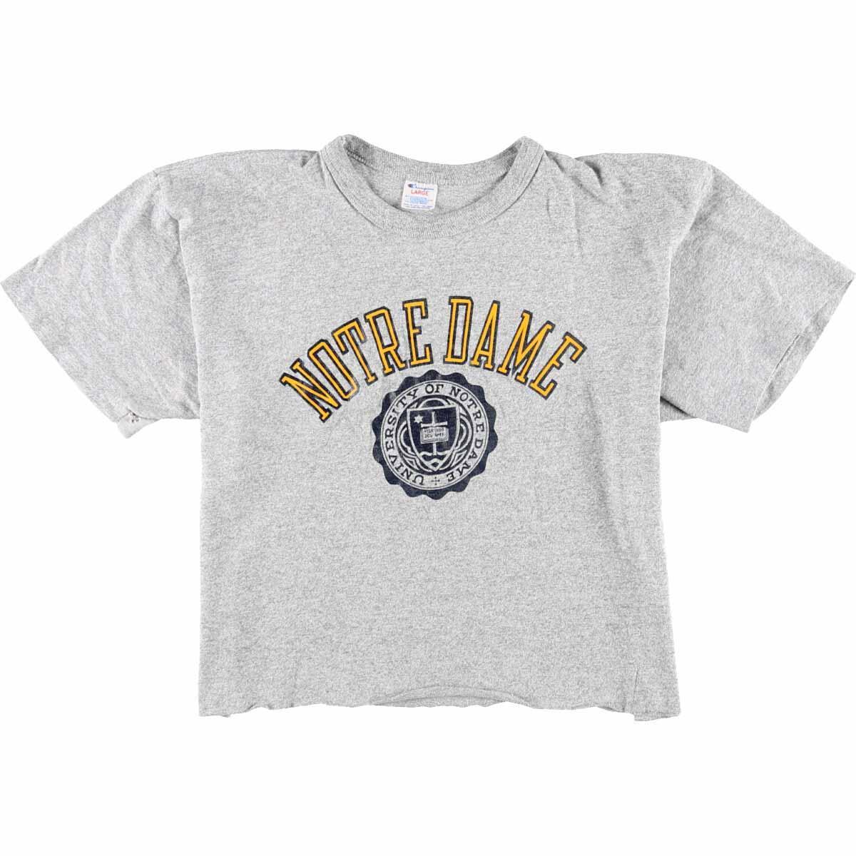 80年代 チャンピオン Champion トリコタグ 12 ハチハチワンツーボディー 霜降り 裾カットオフ カレッジプリントtシャツ Usa製 レディースl ヴィンテージ Eaa0681 0806 カレッジtシャツ 古着屋jam ジャム