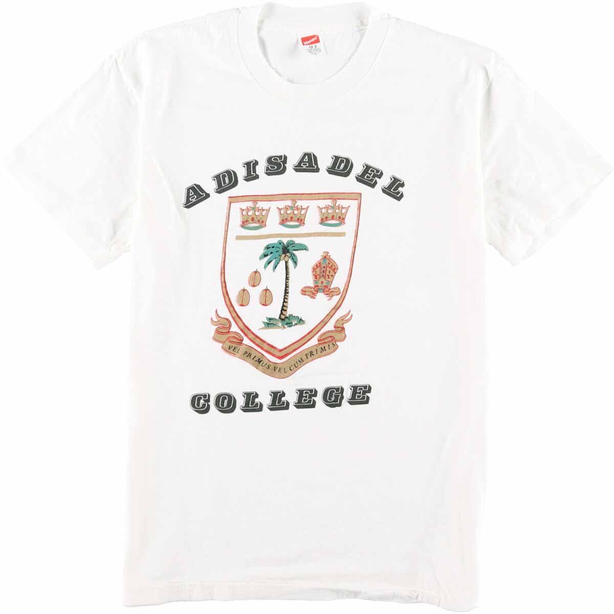 80年代 ヘインズ Hanes Adisadel College カレッジtシャツ Usa製 レディースm ヴィンテージ Eaa0662 0808 Js10 カレッジtシャツ 古着屋jam ジャム