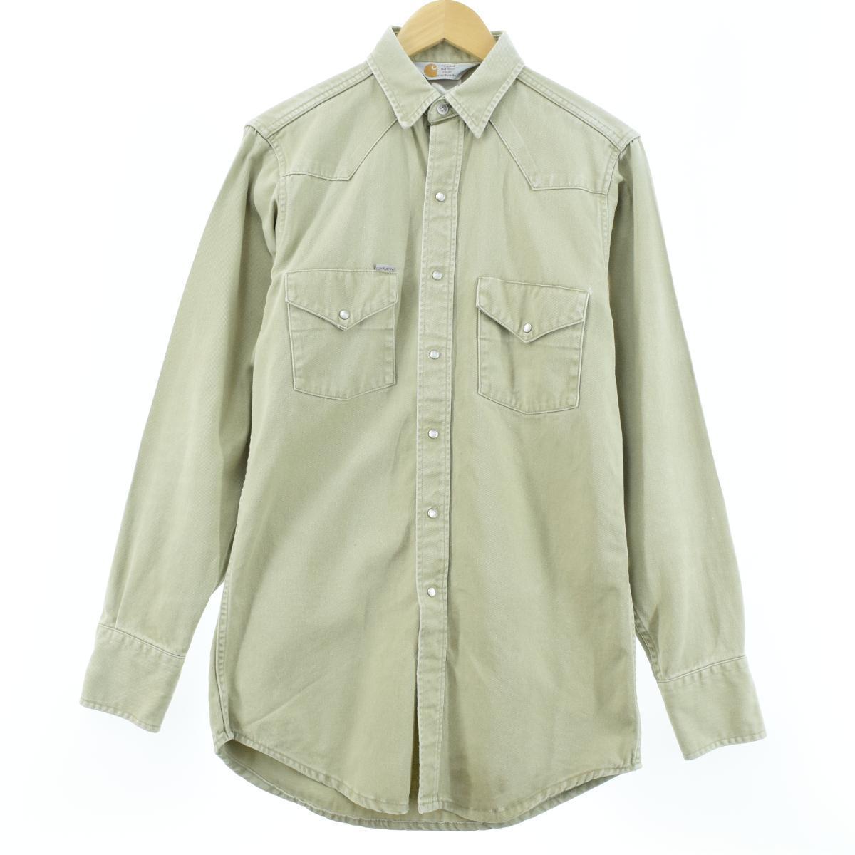 80 90年代 カーハート Carhartt 長袖 ウエスタンシャツ メンズm ヴィンテージ Eaa 0808 Ss2103 2b10f ウエスタンシャツ 古着屋jam ジャム