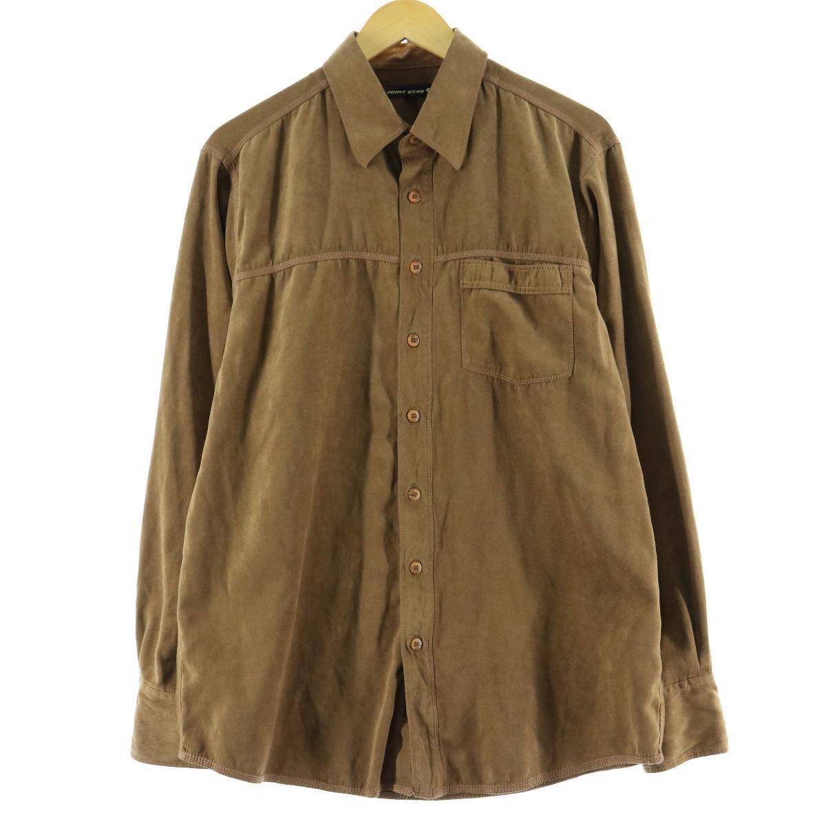 長袖 フェイクスエードシャツ メンズm Eaa 0807 2b10f その他長袖シャツ 古着屋jam ジャム