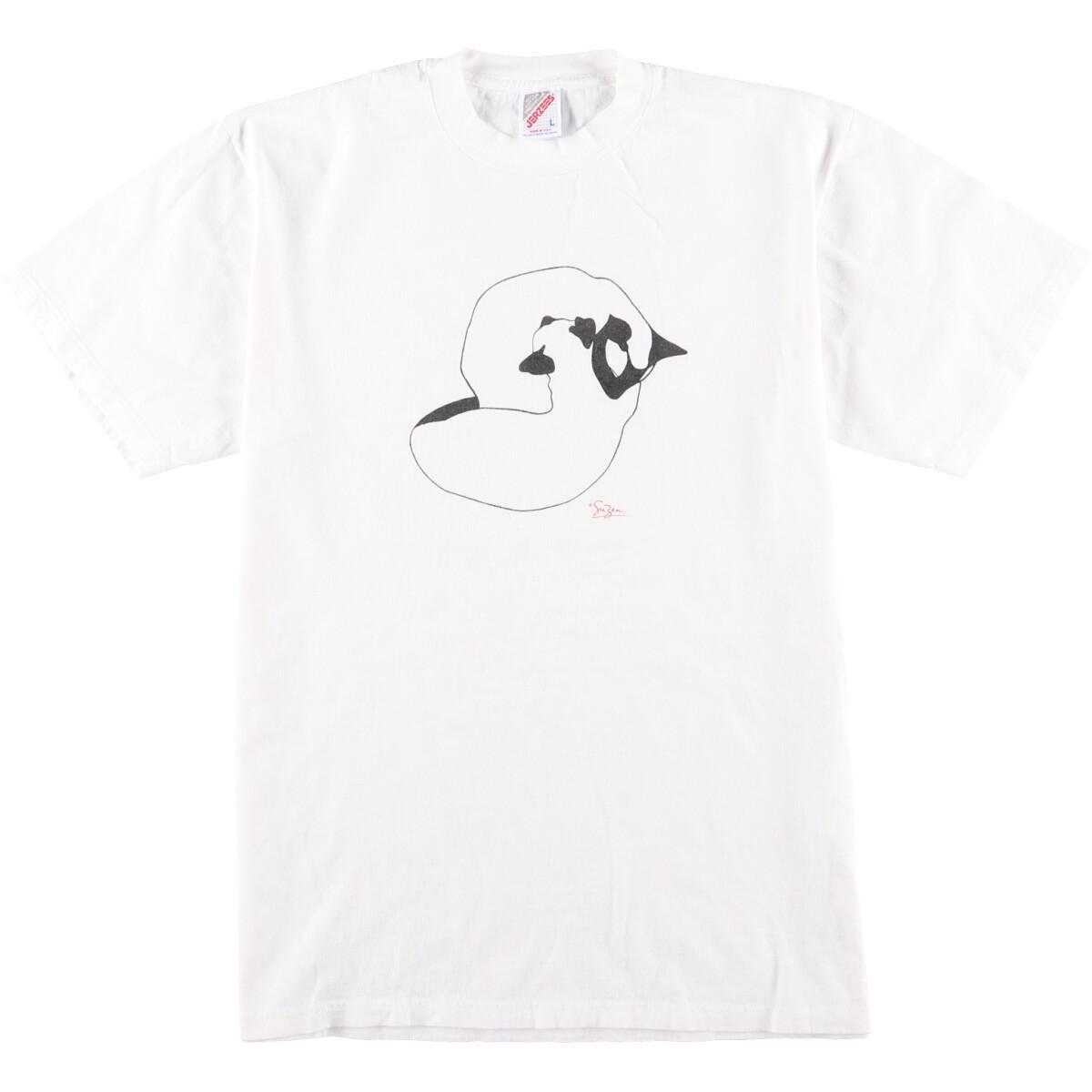 90年代 ジャージーズ Jerzees プリントtシャツ Usa製 メンズl ヴィンテージ Eaa 0810 グラフィックtシャツ 古着屋jam ジャム