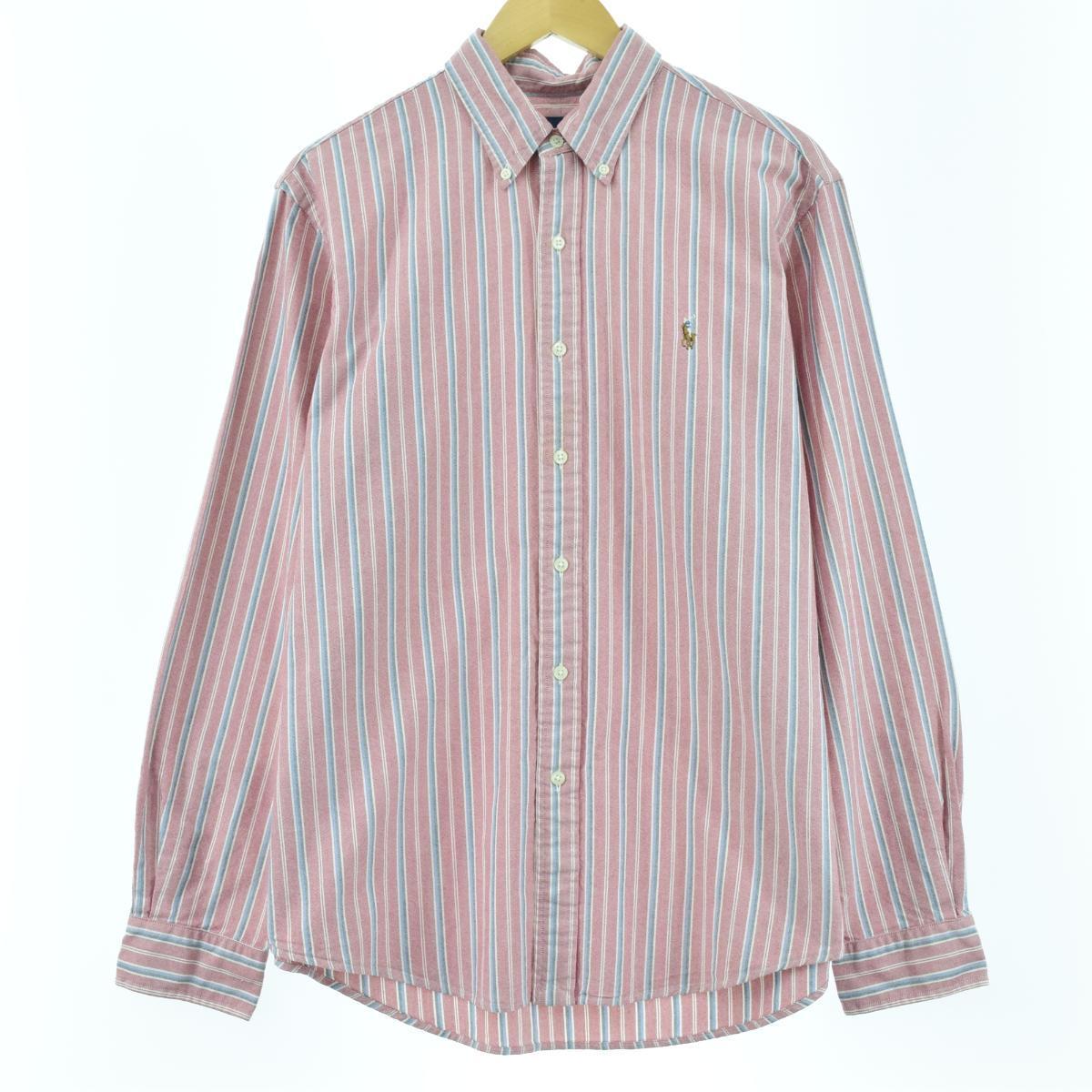 ラルフローレン Ralph Lauren ストライプ柄 長袖 ボタンダウンオックスフォードシャツ メンズl Eaa 0810 Sf2103 ボタンダウンシャツ 古着屋jam ジャム