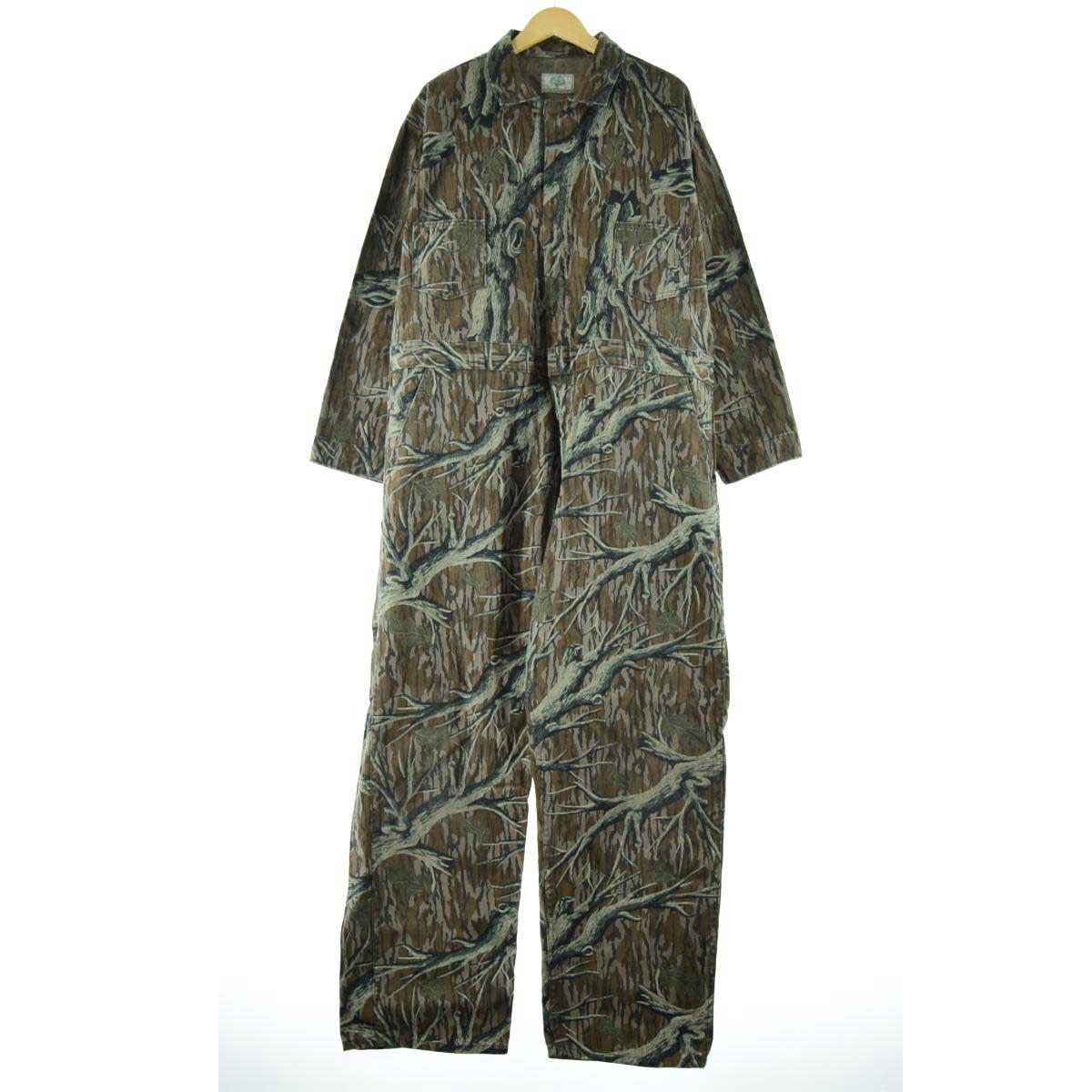 Mossy Oak リアルツリーカモ 迷彩柄 半袖 オールインワン つなぎ Usa製 メンズxl ヴィンテージ Eaa 中古 0814 Ss2106 オーバーオール 古着屋jam ジャム