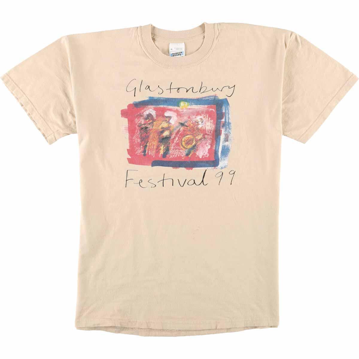 90年代 Screen Stars By Fruit Of The Loom スクリーンスターズ By フルーツオブザルーム Glastonbury Festival 99 グラストンベリーフェスティバル 99 バンドtシャツ アイルランド製 メンズxl ヴィンテージ Eaa 03 バンドtシャツ 古着屋jam ジャム