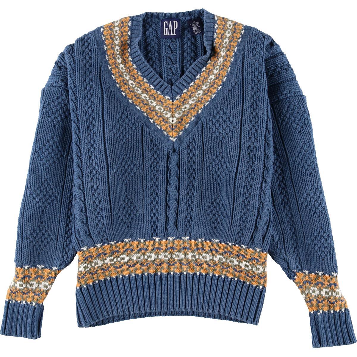 90年代 ギャップ Gap オールドギャップ チルデンニットセーター レディースl ヴィンテージ Eaa 08 Vネック セーター 古着屋jam ジャム