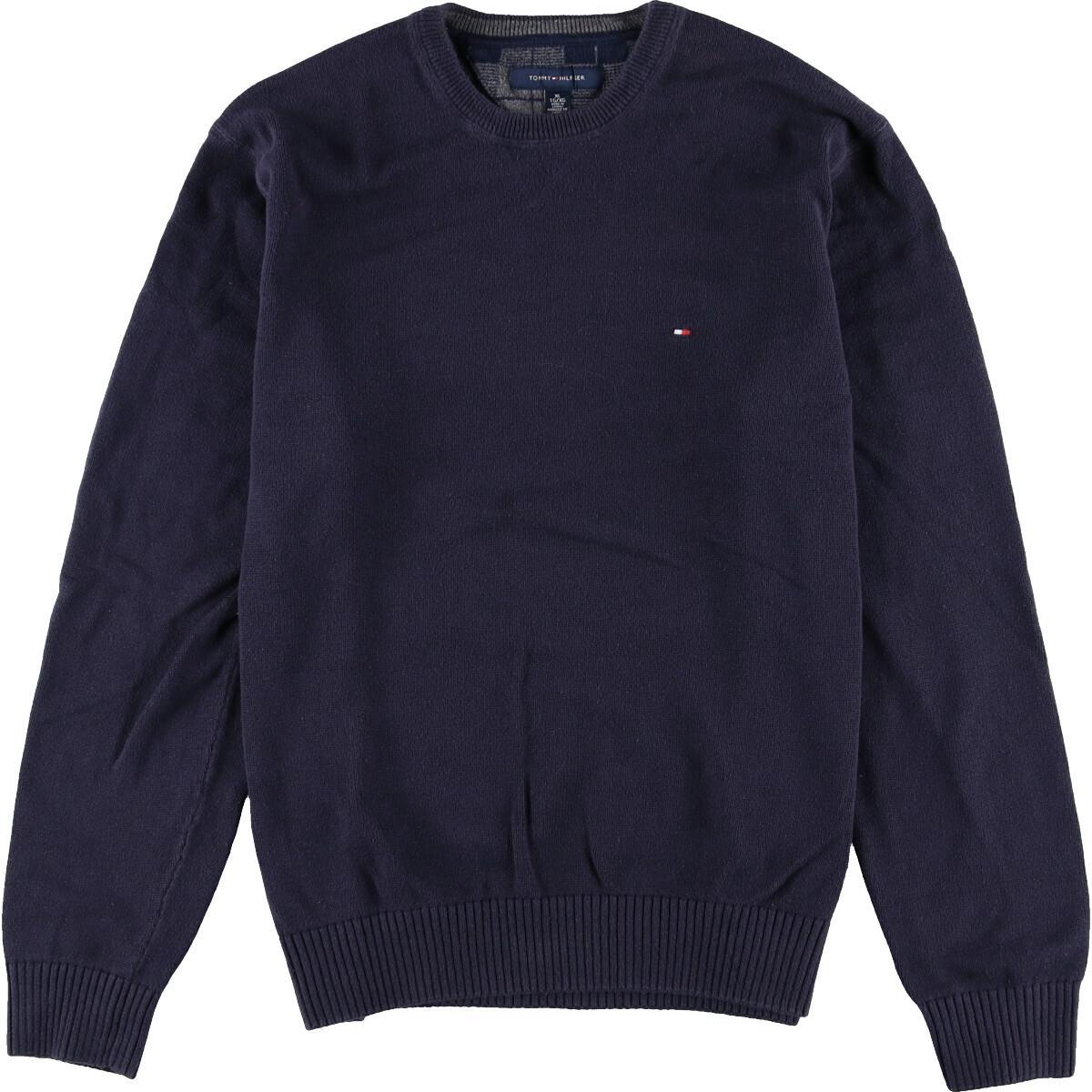 トミーヒルフィガー Tommy Hilfiger コットンニットセーター メンズxl Eaa 09 クルーネックセーター 古着屋jam ジャム