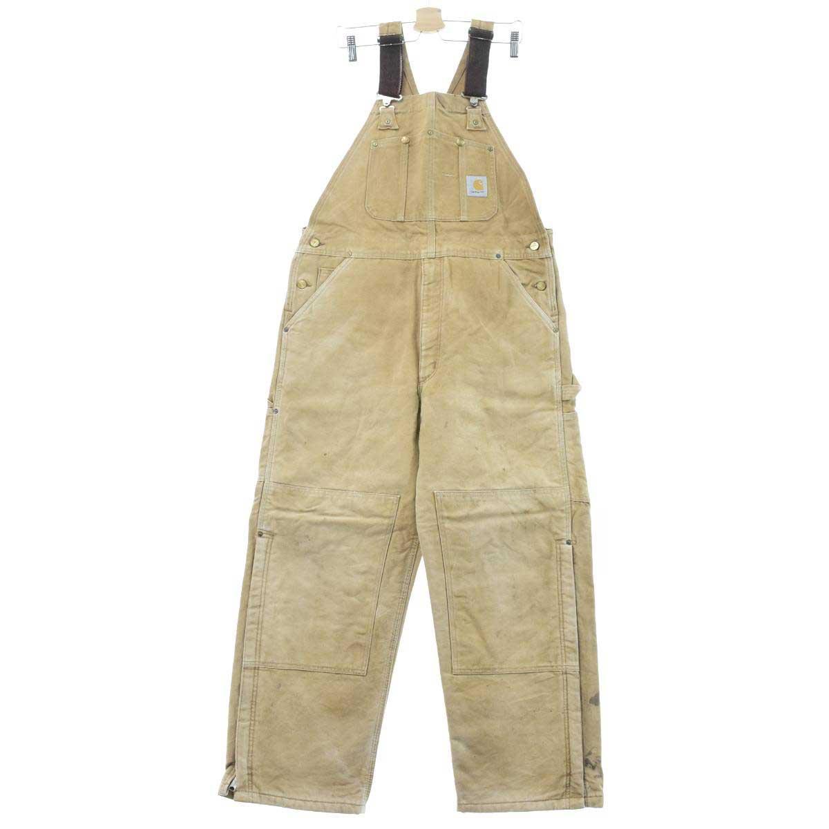 90年代 カーハート Carhartt ダブルニー ダック地 オーバーオール USA製 メンズw37 ヴィンテージ /eaa066633 【中古】 【200830】