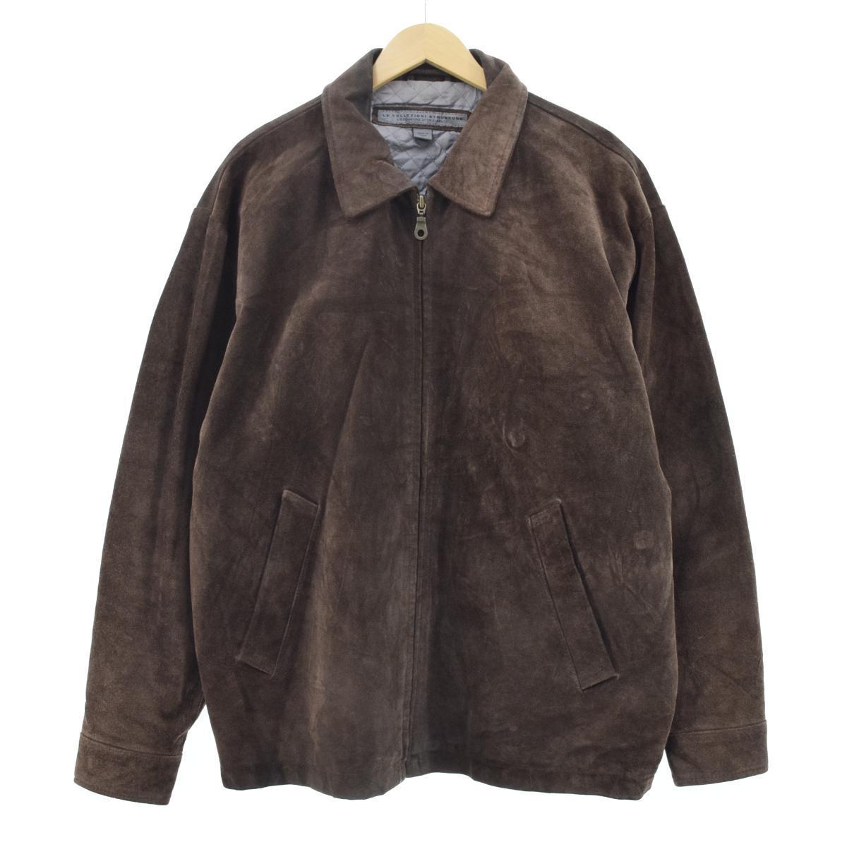 Le Collezioni Structure スエードレザー スポーツジャケット メンズl Eaa 0905 スエードレザー ジャケット 古着屋jam ジャム