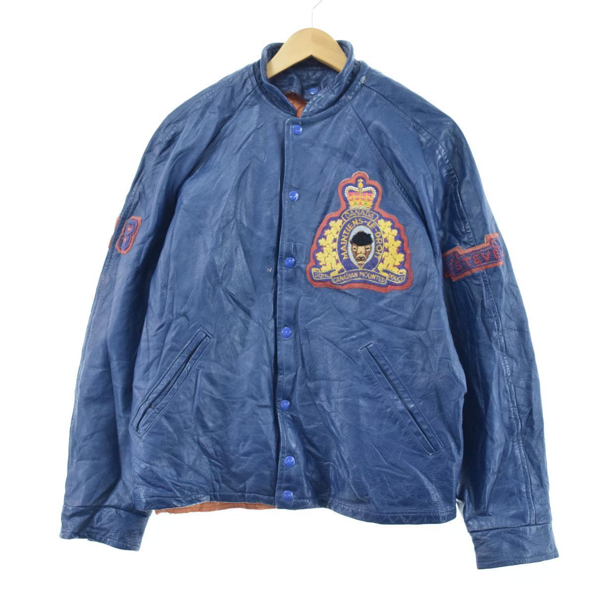 70%OFF】 ヴィンテージ オールレザースタジャン 古着 - スタジャン