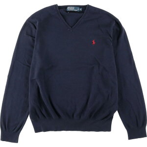 ラルフローレン Ralph Lauren POLO by Ralph Lauren Vネック コットンニットセーター メンズXL /eaa075455 【中古】 【200905】