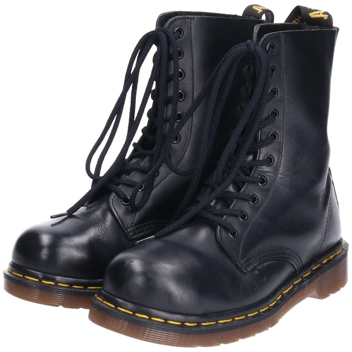 ドクターマーチン Dr Martens スチールトゥ 10ホールブーツ 英国製 Uk4 レディース22 5cm Saa0021 0907 シューズ 古着屋jam ジャム