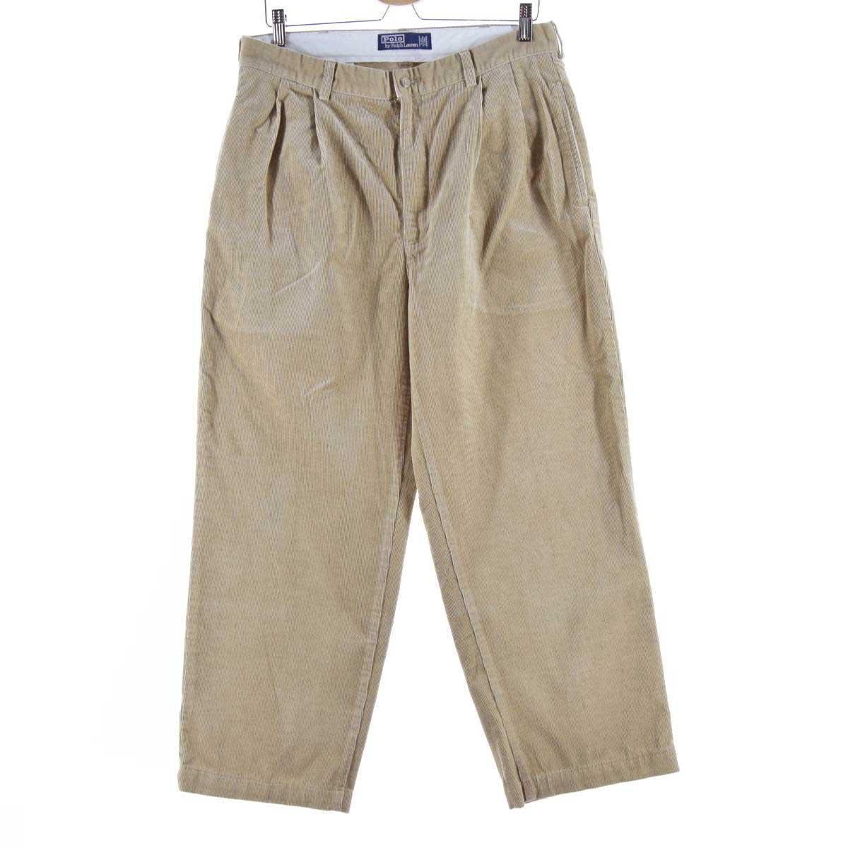 ラルフローレン Ralph Lauren Polo By Ralph Lauren ツータック コーデュロイパンツ メンズw34 Eaa 0911 コーデュロイパンツ 古着屋jam ジャム