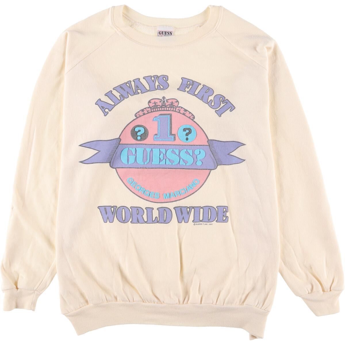 80年代 ゲス Guess ロゴスウェット トレーナー Usa製 メンズl ヴィンテージ Eaa07 0911 トレーナー 古着屋jam ジャム