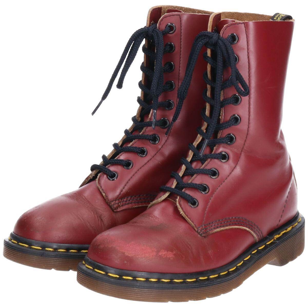 古着 ドクターマーチン Dr Martens 10ホールブーツ 英国製 Uk4 レディース22 5cm Saa 09 Ss2109 Md2109 Ss2112 Kf2112 Ss21 Md2112 Hny22 Ss23 2buy23 レースアップブーツ 古着屋jam ジャム