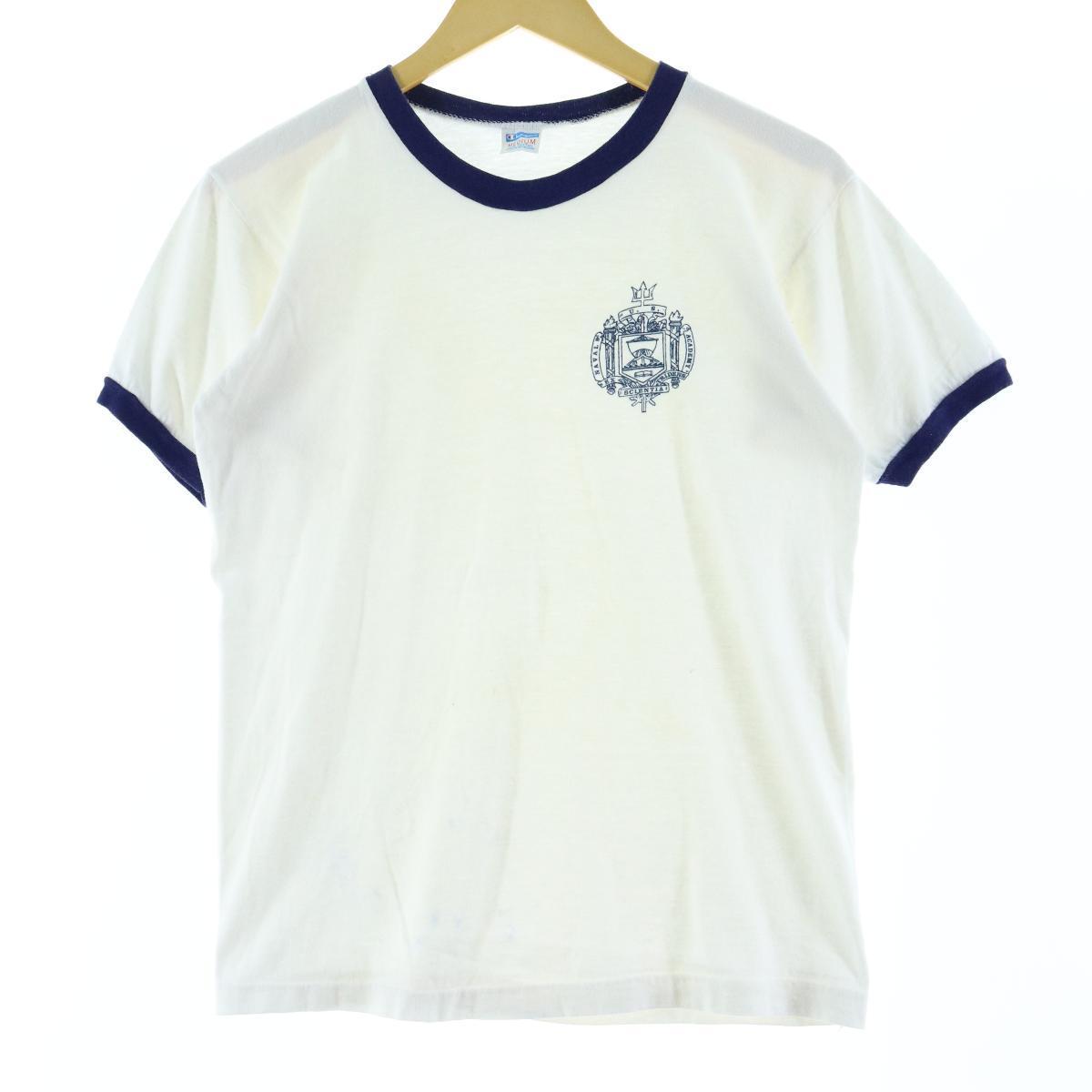 古着 70年代 チャンピオン Champion バータグ Usna 米海軍兵学校 リンガーtシャツ Usa製 メンズs ヴィンテージ Eaa 0919 Ss2106 Cs2108 Hny22 スポーツtシャツ 古着屋jam ジャム