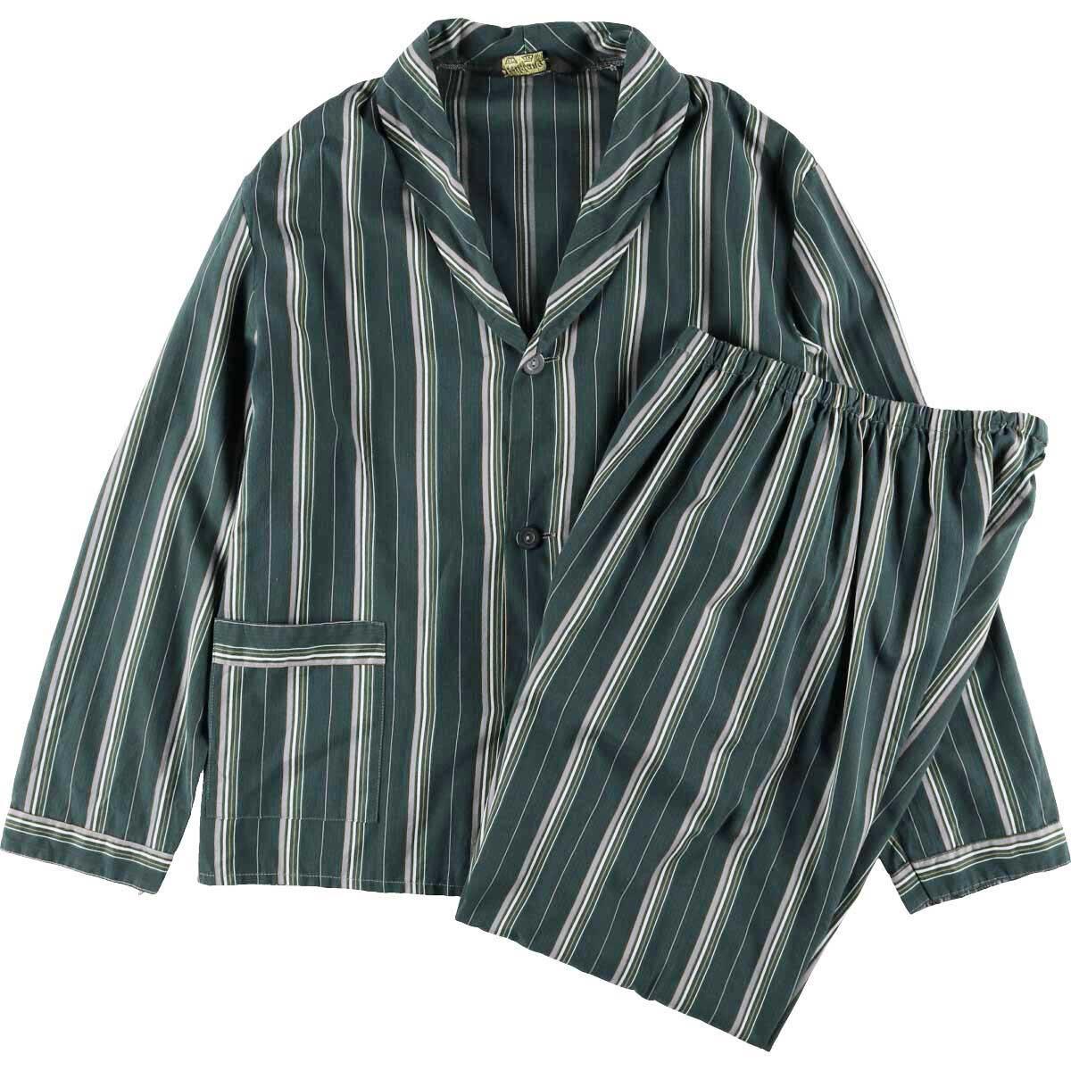 Dreiklang ストライプ柄 セットアップ 長袖 パジャマシャツ パジャマパンツ 54 メンズl ヴィンテージ Eaa0845 中古 0925 Ss2103 その他長袖シャツ 古着屋jam ジャム