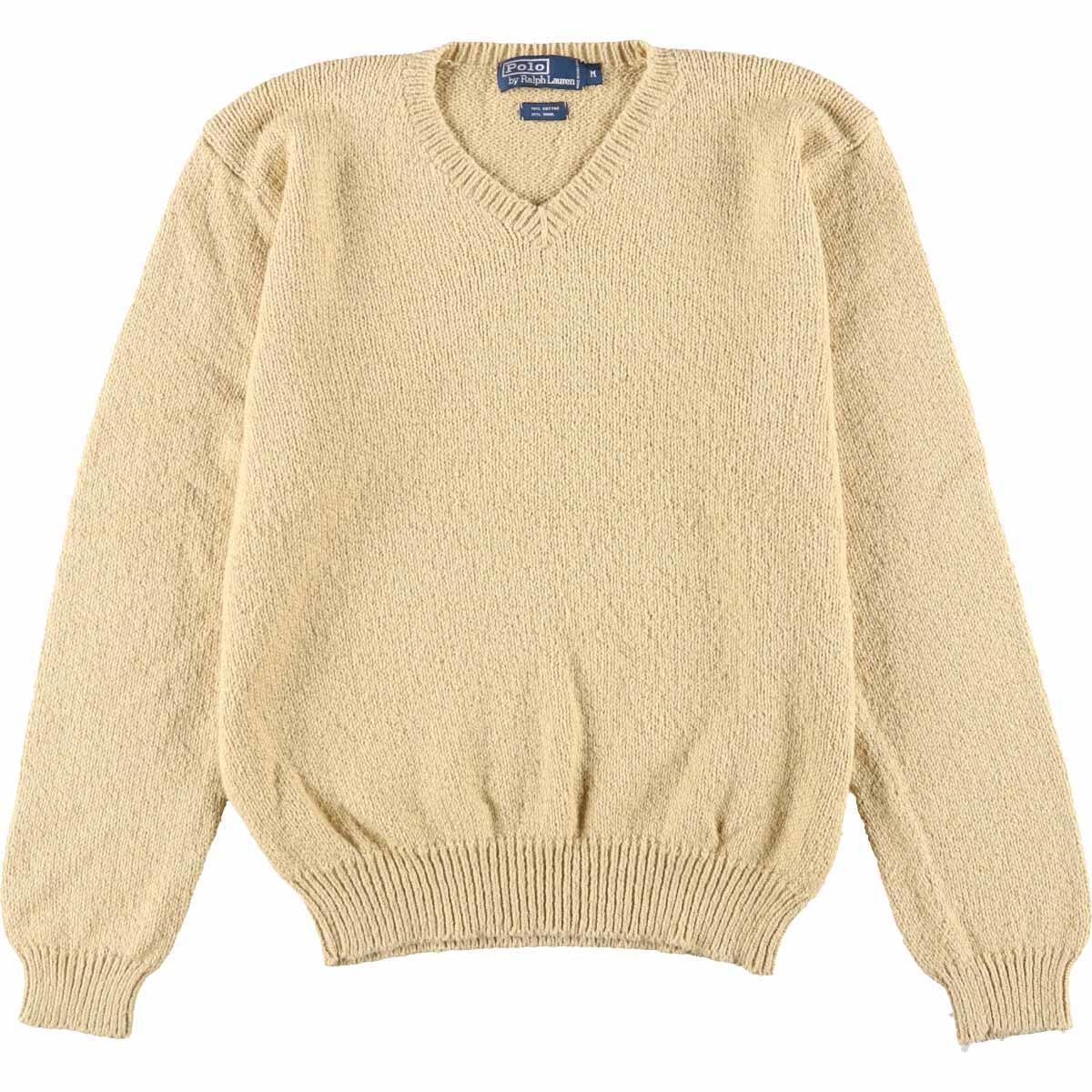 ラルフローレン Ralph Lauren POLO by Ralph Lauren Vネック ウール×コットンニットセーター メンズM /eaa086432 【中古】 【200928】【SS2103】