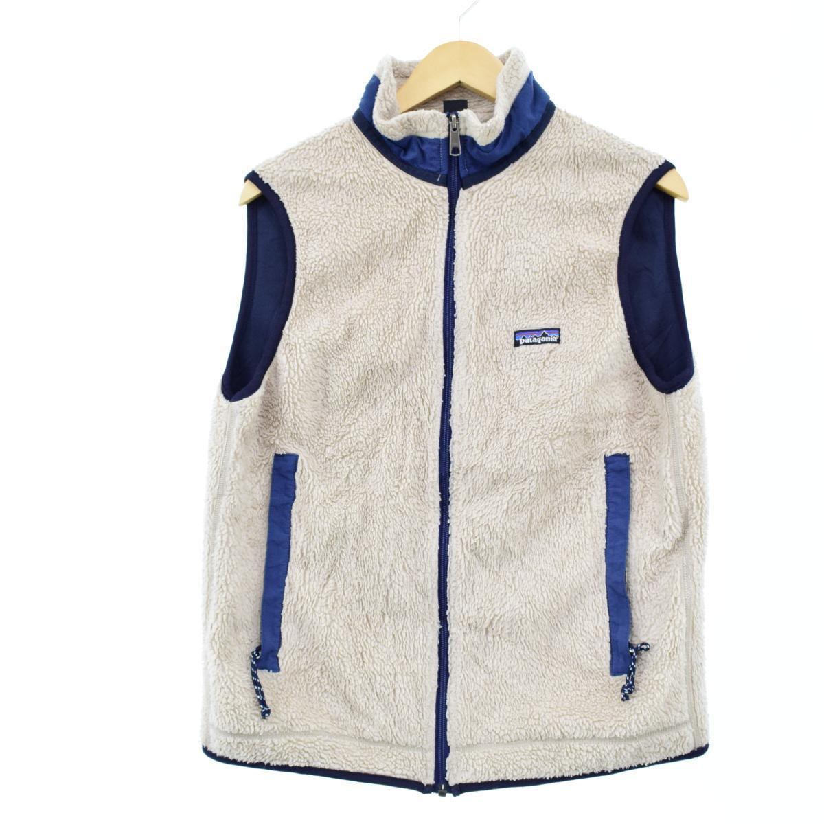 97年代 パタゴニア Patagonia ナチュラル×ネイビー 初期後期型 レトロXベスト 23042 S97 フリースベスト USA製 メンズM ヴィンテージ /eaa085494 【中古】 【201008】