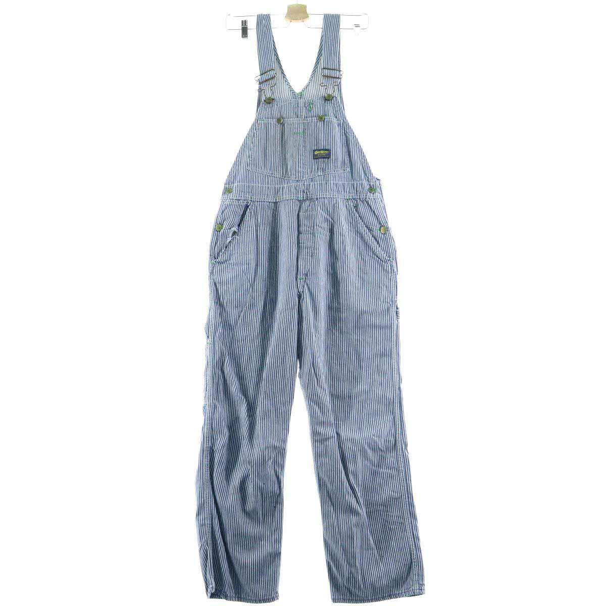 70年代 オシュコシュ Osh kosh ヒッコリーストライプ オーバーオール メンズw34 ヴィンテージ /eaa088020 【201008】【2b10f】【SS2106】【SS2109】