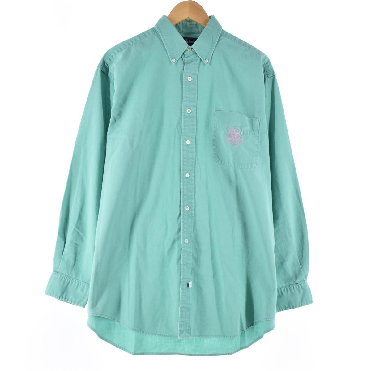 希少レア 90年代 ラルフローレン Ralph Lauren クッキーパッチ 刺繍 長袖 ボタンダウンシャツ メンズl ヴィンテージ Eaa0858 1010 Ss2103 2b10f ボタンダウンシャツ 古着屋jam ジャム