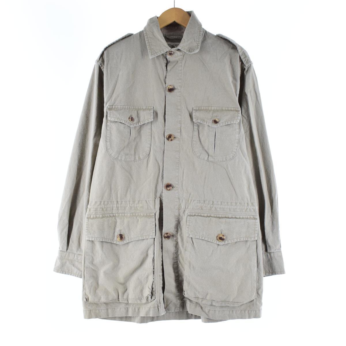 古着 90年代 バナナリパブリック Banana Republic 長袖 サファリシャツ メンズm ヴィンテージ Eaa0860 1010 Ss2103 2b10f 無地 コットンシャツ 古着屋jam ジャム