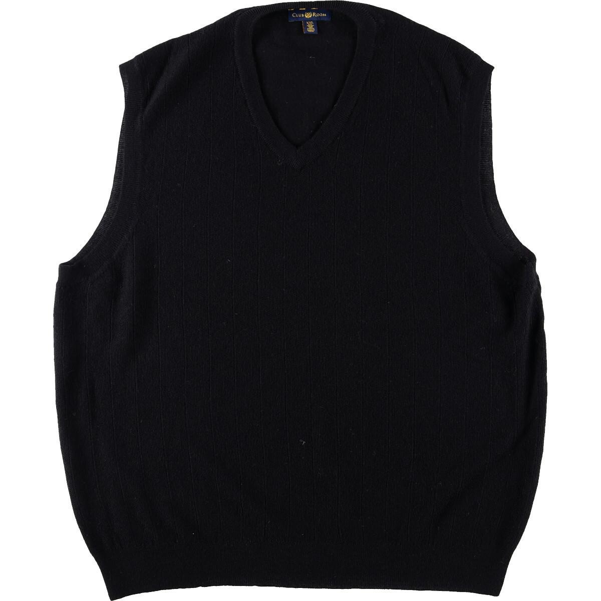 Club Room Vネック アクリル ウールベスト メンズxxl Eaa0910 1015 ウールベスト 古着屋jam ジャム