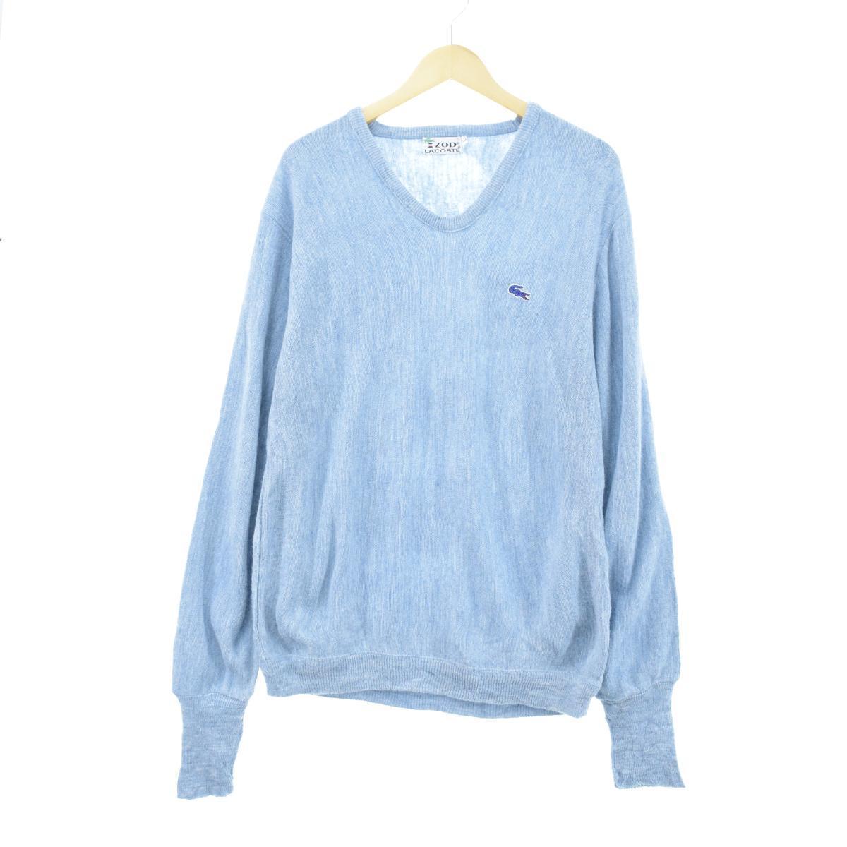 70年代 ラコステ Lacoste Izod アクリルニットセーター メンズxl ヴィンテージ Eaa0516 1016 Ss2103 クルーネックセーター 古着屋jam ジャム