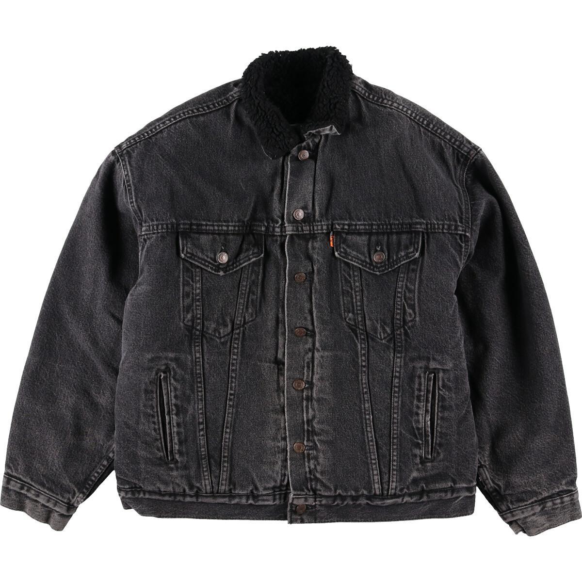 30%OFF SALE セール 90s USA製 Levis オール ブラック デニム ボア