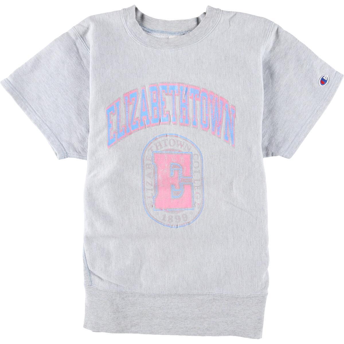 80年代 チャンピオン Champion リバースウィーブ トリコタグ Elizabethtown エリザベスタウン大学 半袖 カレッジスウェットシャツ トレーナー Usa製 メンズm ヴィンテージ Eaa 中古 1024 Ss2103 トレーナー 古着屋jam ジャム