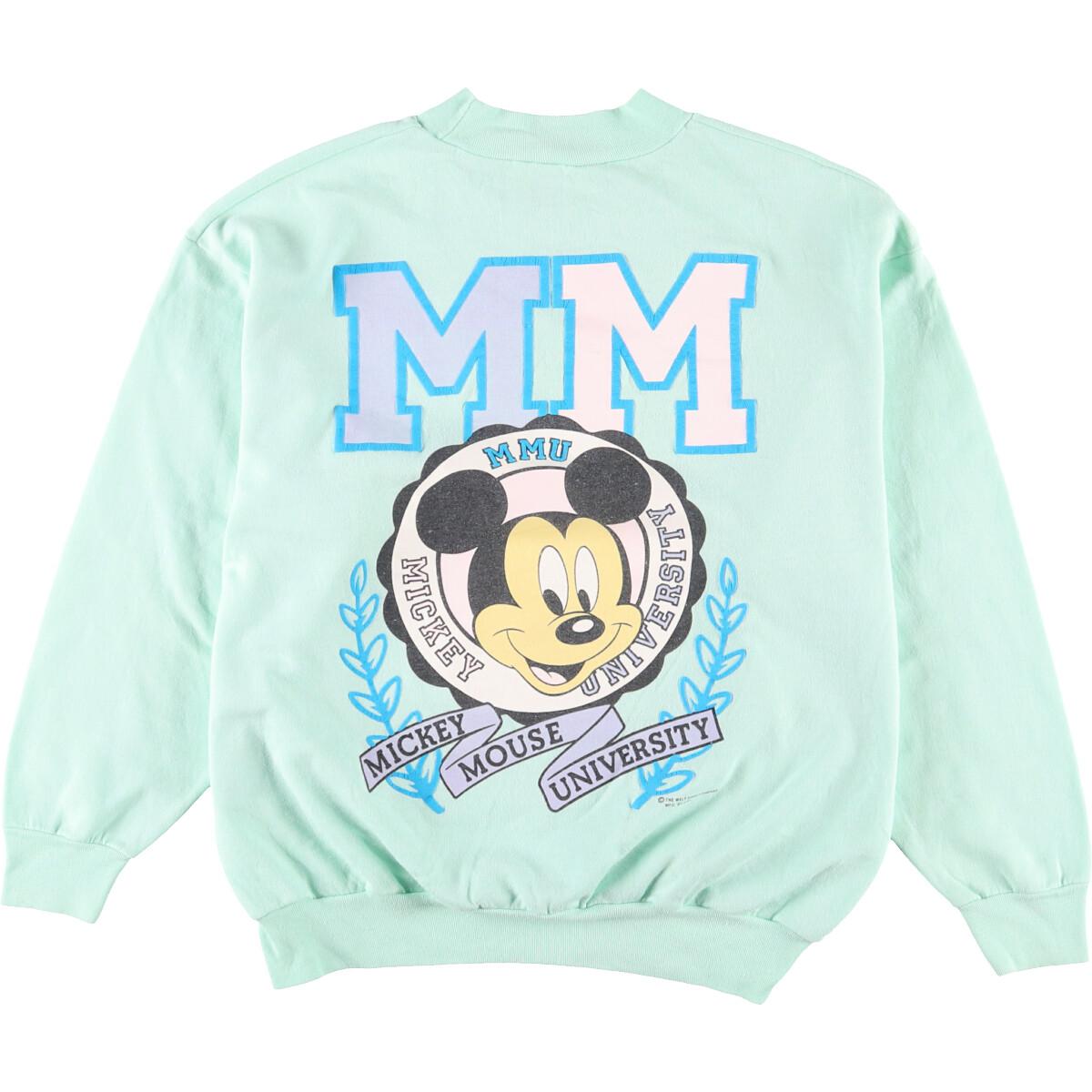 80年代 THE WALT DISNEY COMPANY MICKEY MOUSE ミッキーマウス キャラクタースウェットシャツ トレーナー USA製 レディースL ヴィンテージ /eaa095155 【中古】 【201024】【SS2103】