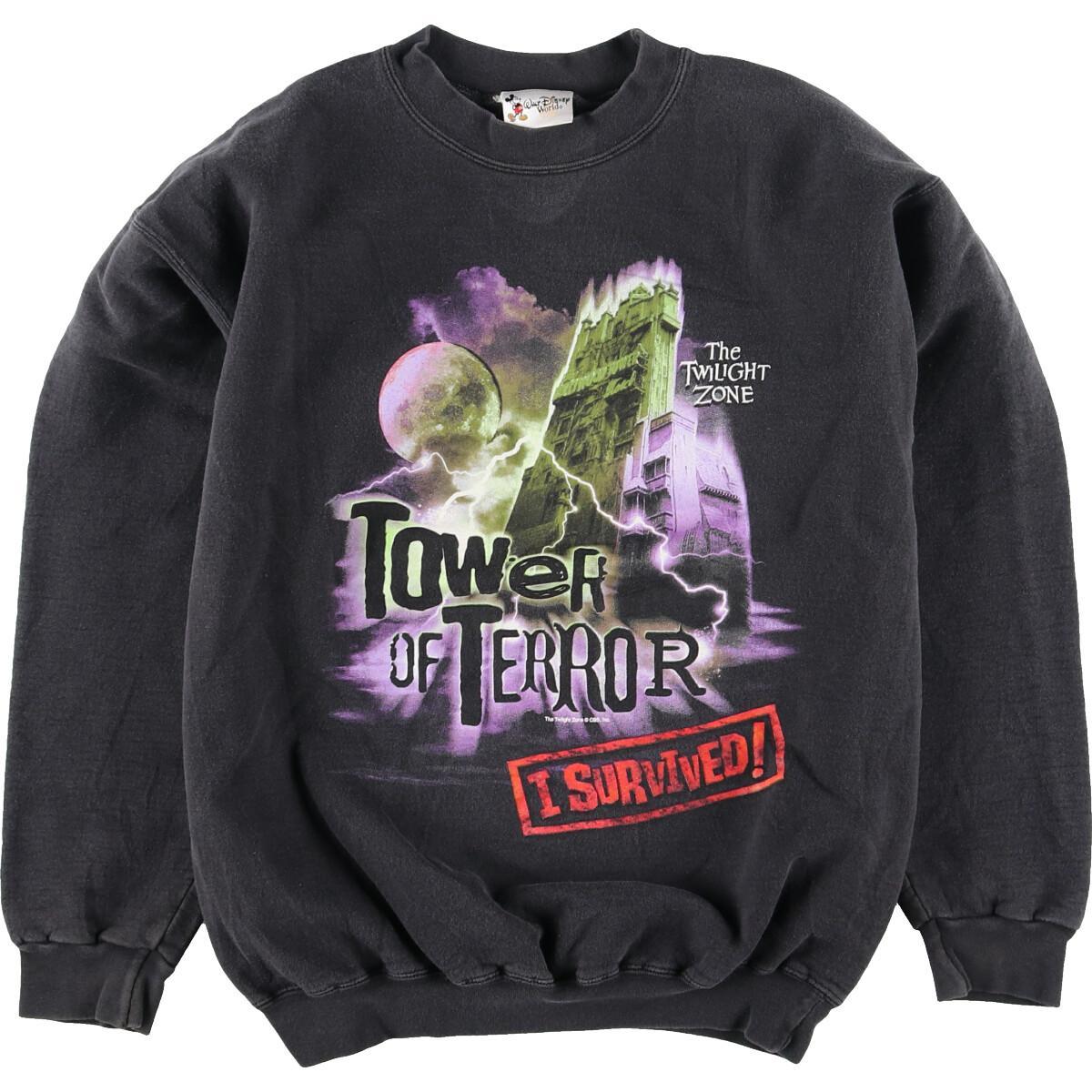 Walt Disney World Tower Of Terror タワーオブテラー キャラクタースウェットシャツ トレーナー レディースl Eaa 1031 トレーナー 古着屋jam ジャム