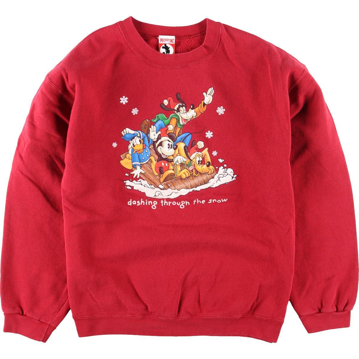 90年代 Mickey Inc キャラクタースウェットシャツ トレーナー Usa製 レディースl ヴィンテージ Eaa0973 1031 Ss2103 トレーナー 古着屋jam ジャム