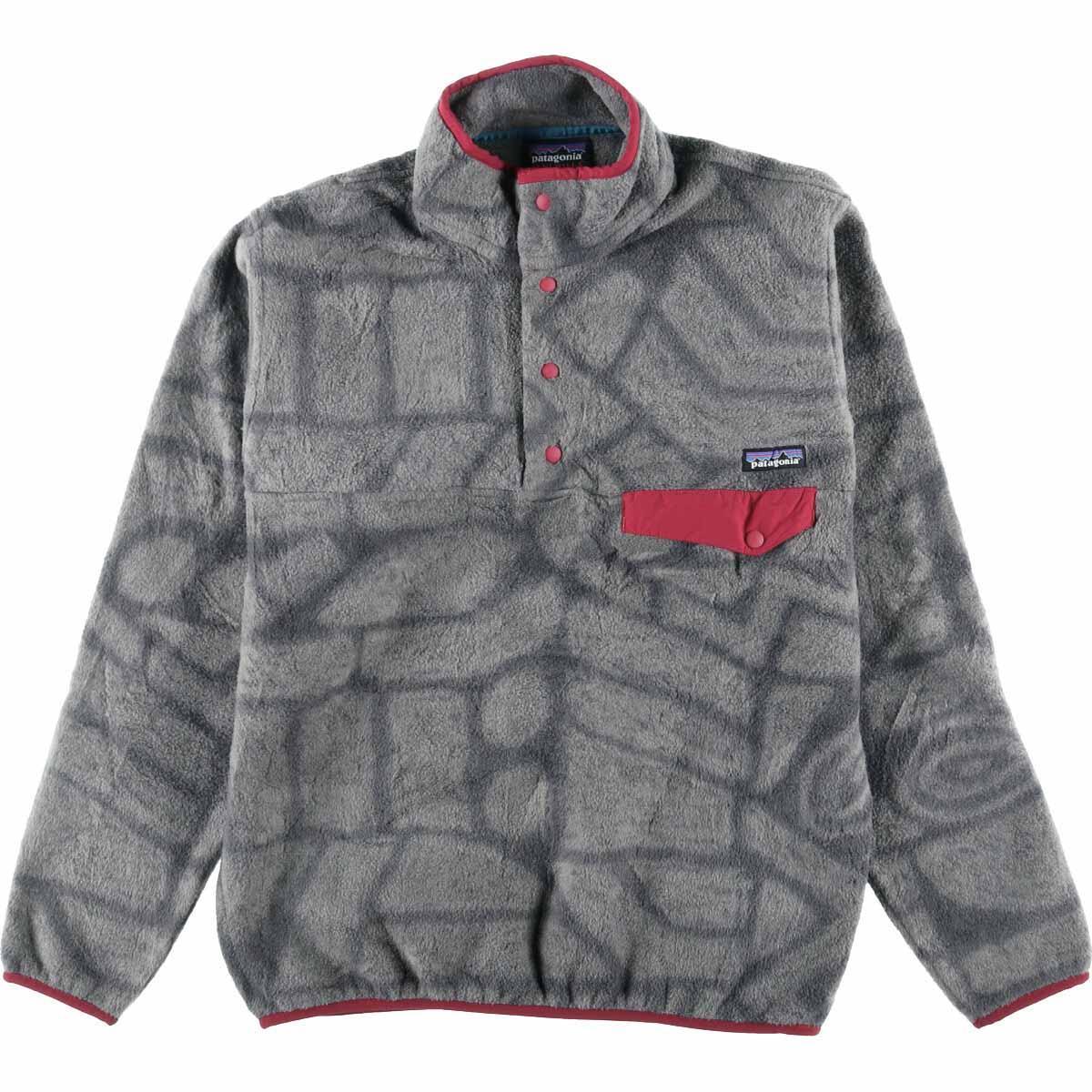 15年製 パタゴニア Patagonia SYNCHILLA シンチラ スナップT 25580FA15 総柄 フリースプルオーバー メンズM /eaa099716 【中古】 【201031】