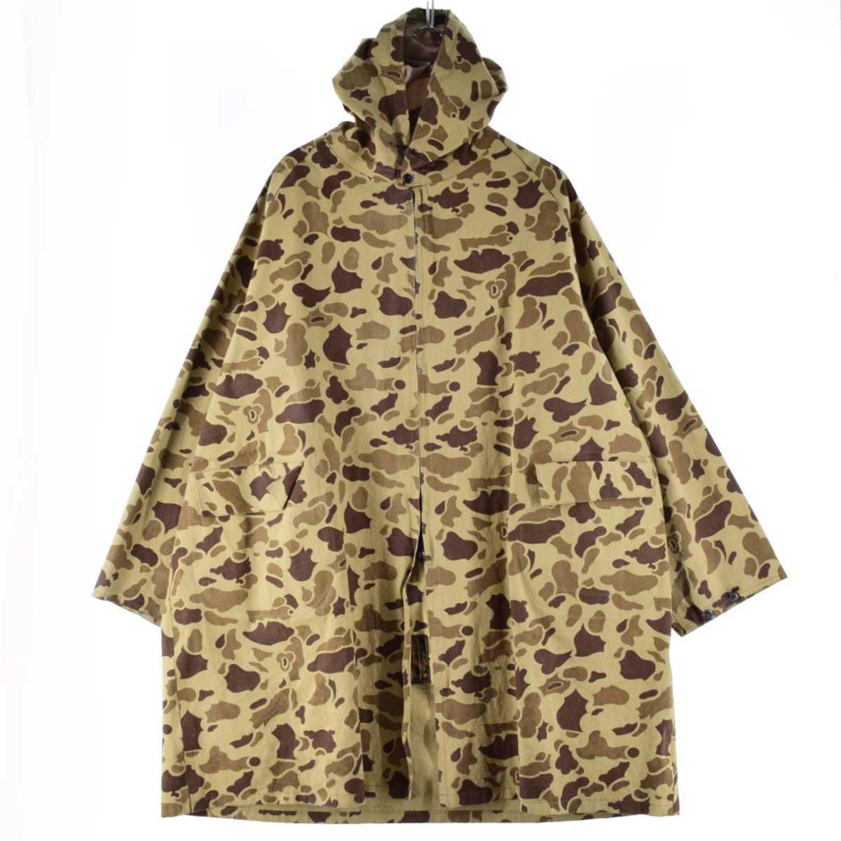 ビッグサイズ 70年代 エディーバウアー Eddie Bauer ダックハンターカモ 迷彩 ゴム引き レインパーカー ハンティングコート メンズxxxl ヴィンテージ Eaa0956 1101 その他コート 古着屋jam ジャム