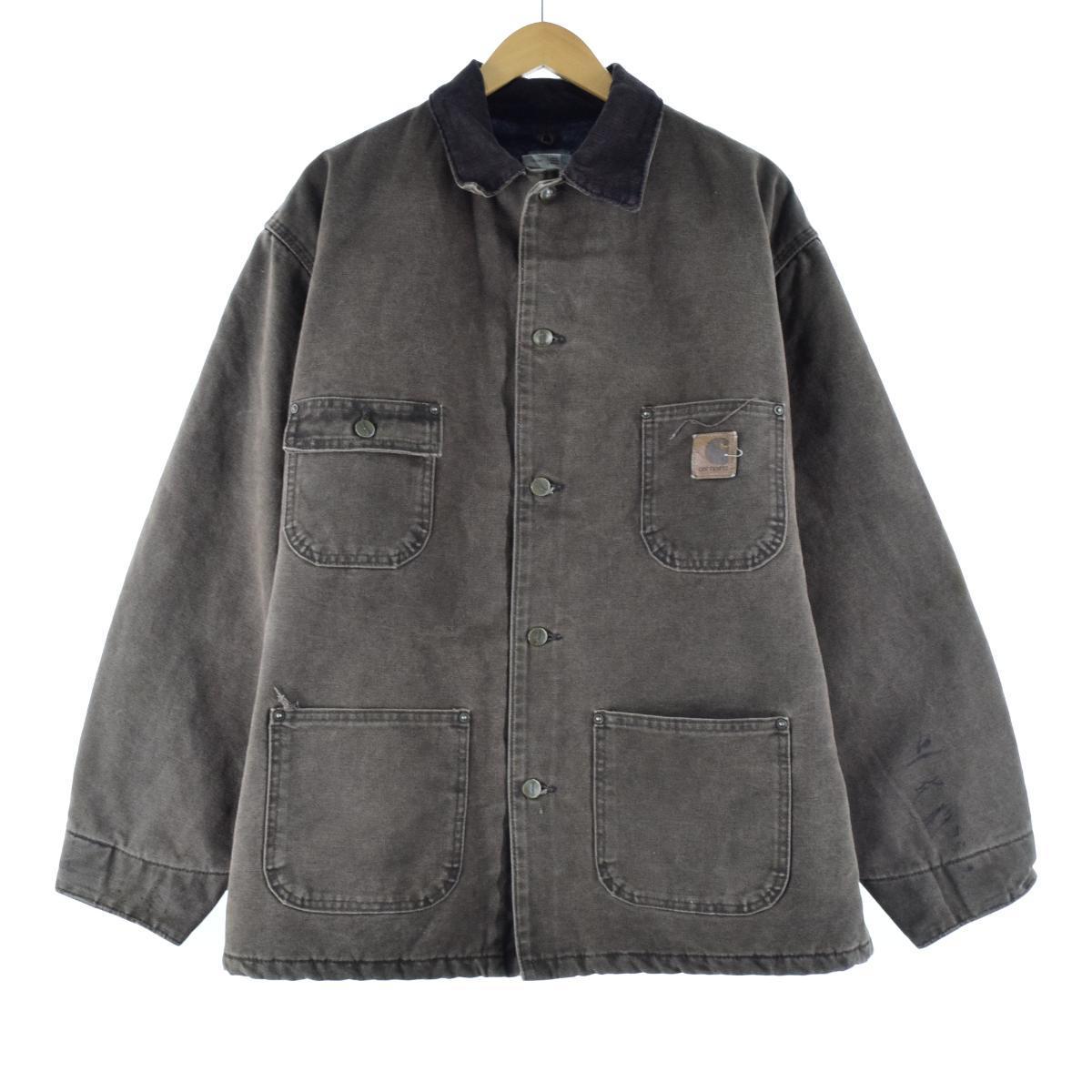 【人気急上昇】 90年代 Carhartt ミシガンチョアコート ダック地カバーオール XL - カバーオール