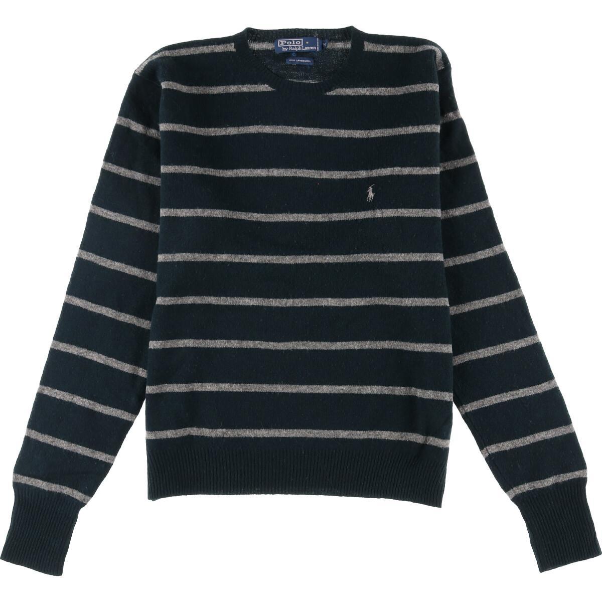ラルフローレン Ralph Lauren Polo By Ralph Lauren ボーダー柄 ラムウールニットセーター メンズm Eaa 1105 Ss2109 クルーネックセーター 古着屋jam ジャム