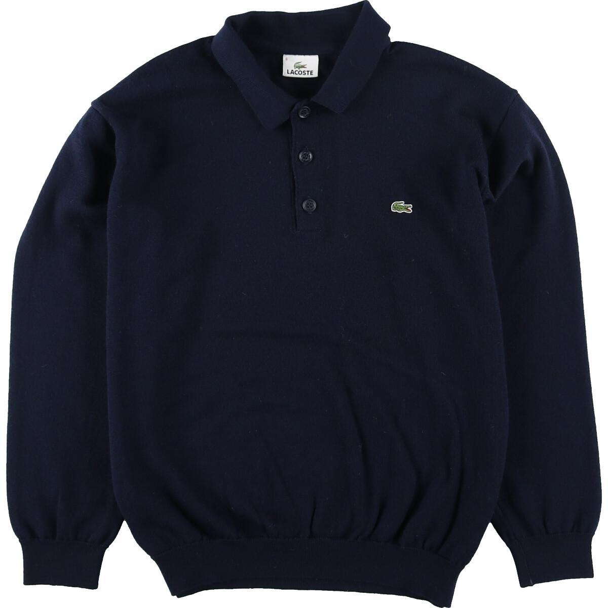 ラコステ Lacoste 襟付き ウールニットハーフボタンセーター 6 メンズm Eaa0993 1108 ジップセーター 古着屋jam ジャム