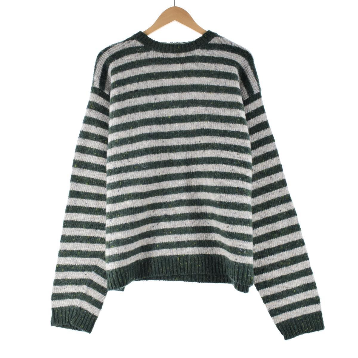 90年代 ジェイクルー J Crew ボーダー柄 カラーネップ ウールニットセーター メンズxxl ヴィンテージ Eaa 1108 Ss2109 クルーネックセーター 古着屋jam ジャム