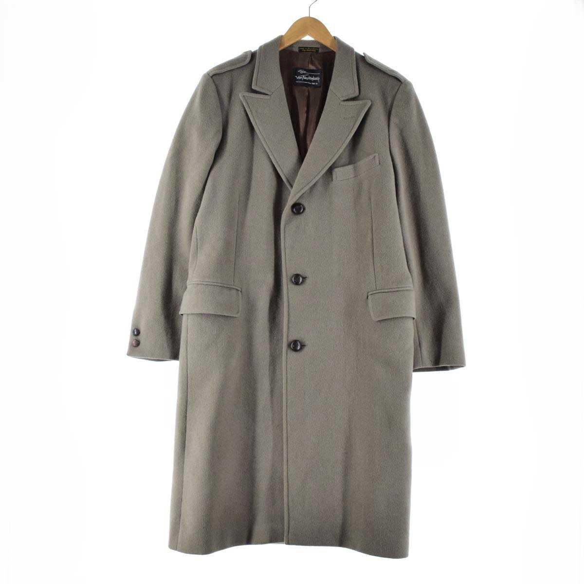 Egon Von Furstenberg エポレット付き ウール チェスターコート ユーゴスラビア製 メンズm ヴィンテージ Eaa 1108 チェスターコート 古着屋jam ジャム