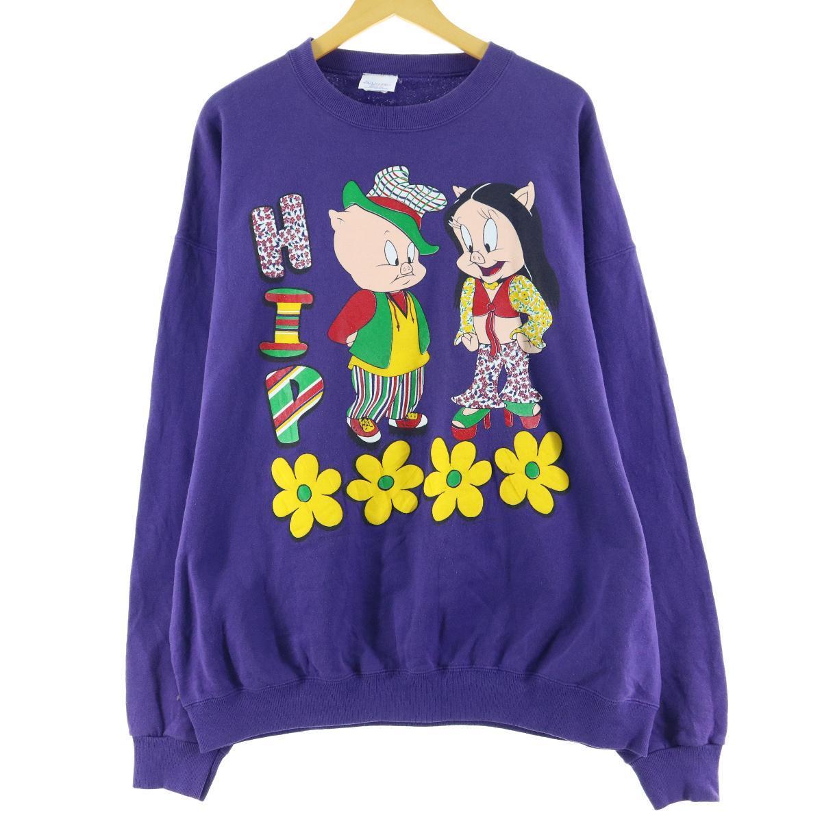 90年代 Santee Sweats Looney Tunes ポーキーピッグ キャラクタースウェットシャツ トレーナー Usa製 フリーサイズ ヴィンテージ Eaa 1116 Ss2103 トレーナー 古着屋jam ジャム 90年代 Santee Sweats Looney Tunes ポーキーピッグ キャラクタースウェットシャツ トレーナー Usa製 フリーサイズ ヴィンテージ Eaa 1116 Ss2103 トレーナー 古着屋jam ジャム