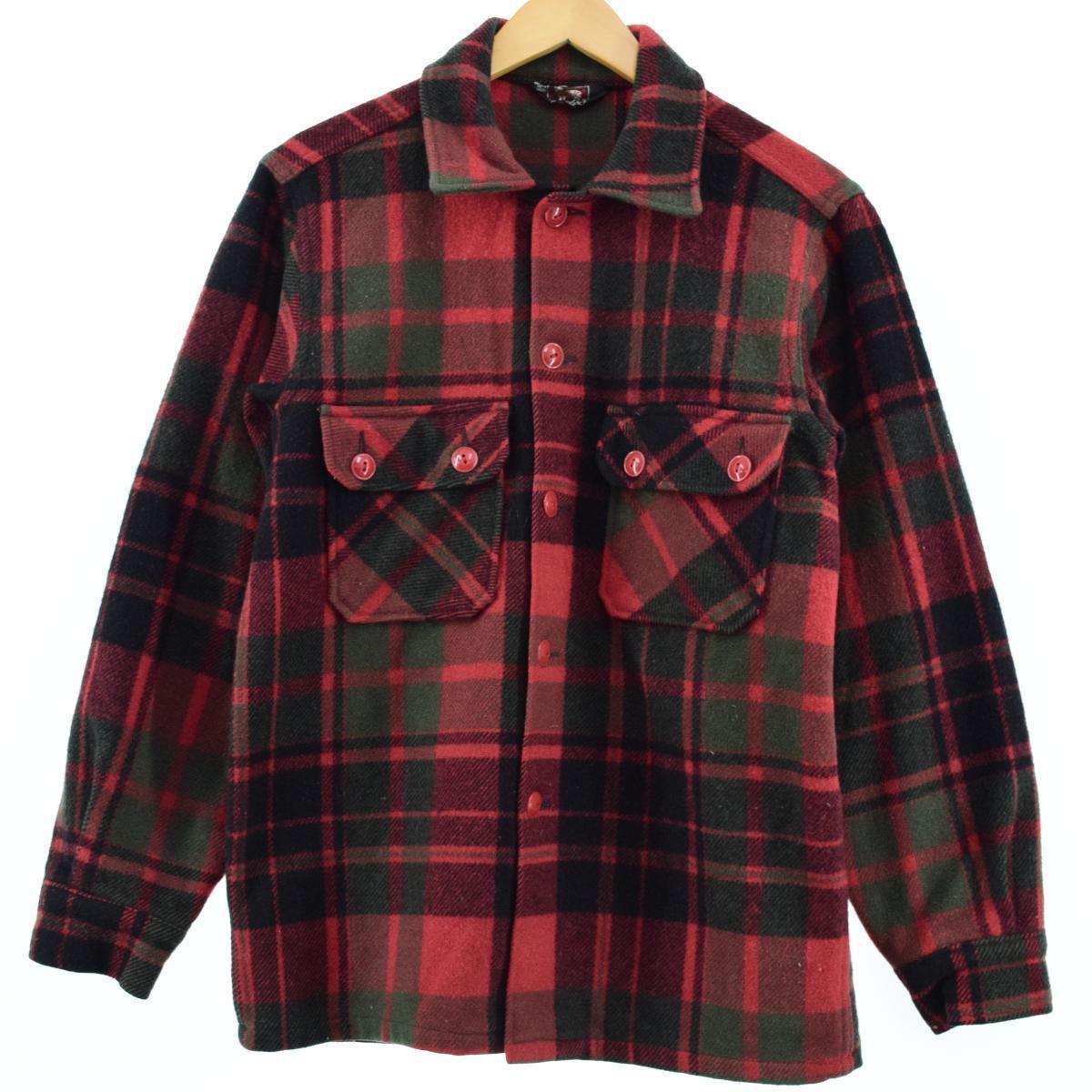 50年代 ウールリッチ WOOLRICH チェック柄 ウールシャツジャケット メンズM ヴィンテージ /eaa096780 【中古】 【201115】のサムネイル
