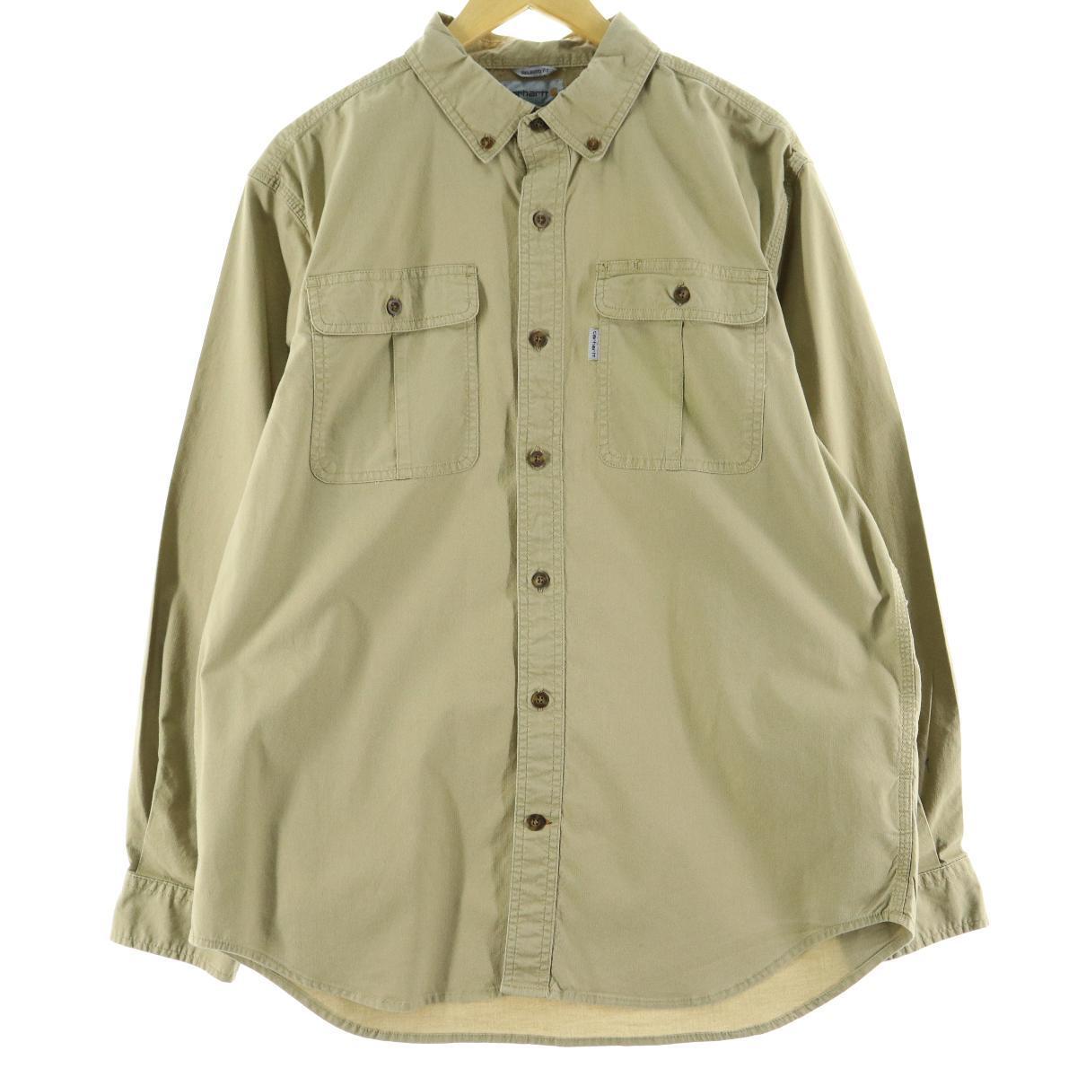 カーハート Carhartt RELAXED FIT 長袖 ボタンダウン ワークシャツ メンズL /eaa104096 【中古】 【201126】【SS2103】【2b10f】